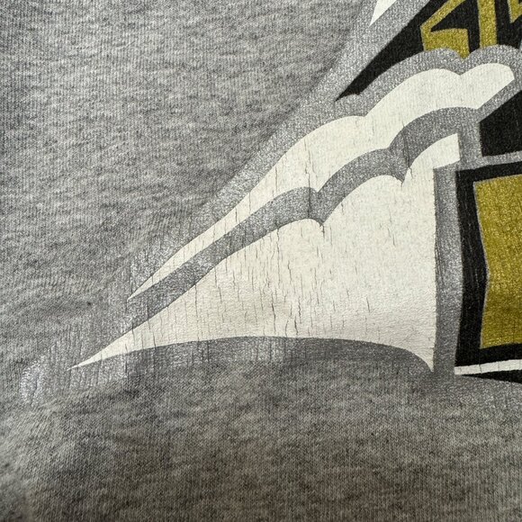 VTG Purdue Boilermakers Shirt Men's Medium Gray Sportswear 90s Delta Pro Weight - Picture 6 of 8